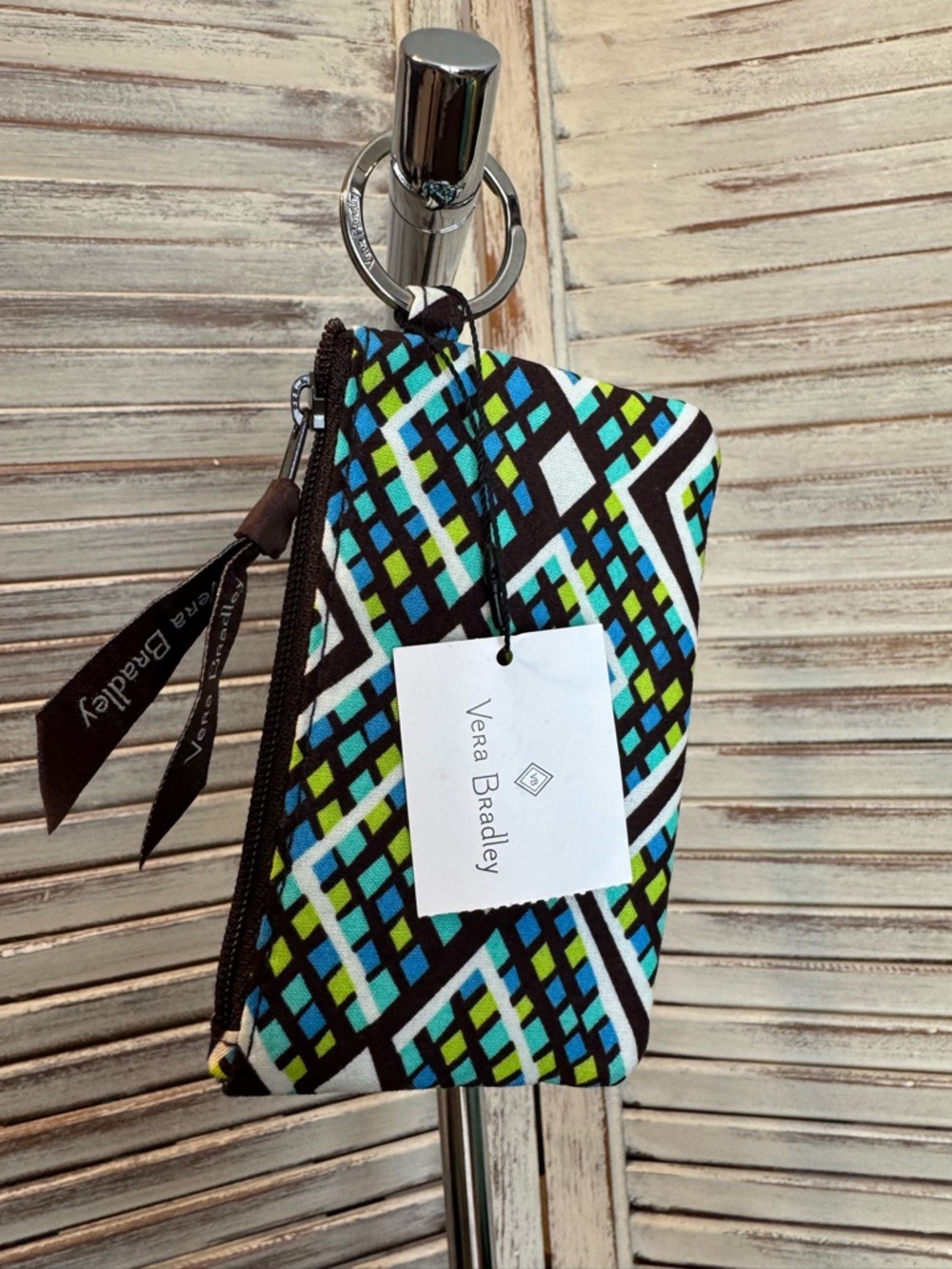 Vera Bradley Rain Forest Zip ID Case NWT